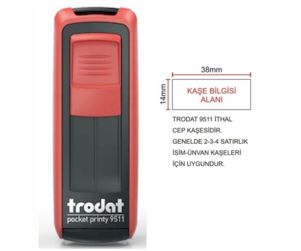Trodat Pocket Printy Cep Kaşe 9511 Trodat Pocket Printy Cep Kaşe 9511